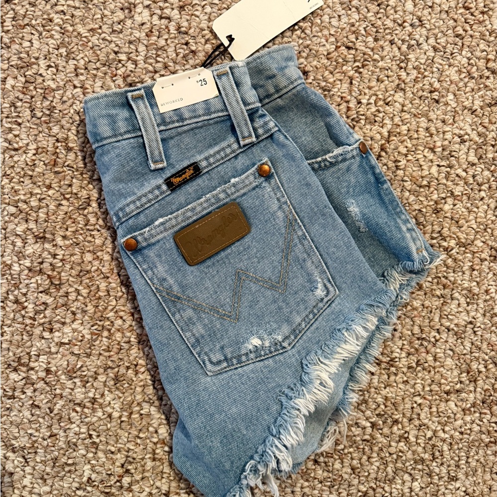Wrangler Classic Blue Denim Cutoff Shorts
